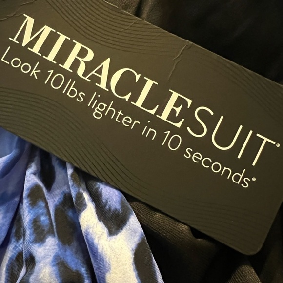 Miraclesuit Oceanus Delphine Blue Animal Print One Piece Swimsuit - Picture 9 of 12